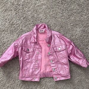 Cotton On Shimmering Pink Kids Jean Jacket